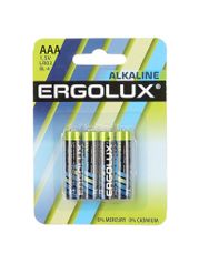 Батарейка AAA - Ergolux LR03 Alkaline BL-4 LR03 BL-4 (157685)