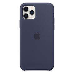 Чехол (клип-кейс) Apple Silicone Case, для Apple iPhone 11 Pro, темно-синий [mwyj2zm/a] (1179037)