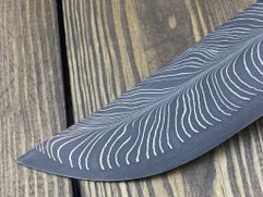 Клинок ручной ковки № 86 из мозаичной дамаской стали для изготовления ножа