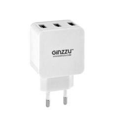 Зарядное устройство Ginzzu 3xUSB 3.1A GA-3315UW (352642)