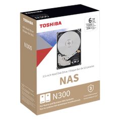 Жесткий диск Toshiba N300 HDWG160EZSTA, 6ТБ, HDD, SATA III, 3.5", RTL (1411016)