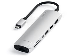 Хаб USB Satechi Type-C Slim Multiport Ethernet Adapter Silver ST-UCSMA3S (797393)