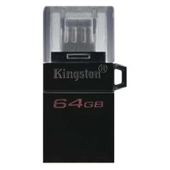 Флешка USB Kingston DataTraveler microDuo 3 G2 64ГБ, USB3.0, черный [dtduo3g2/64gb] (1393776)