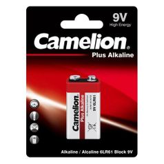 9V Батарейка CAMELION Plus Alkaline 6LR61-BP1, 1 шт. 550мAч (1476334)