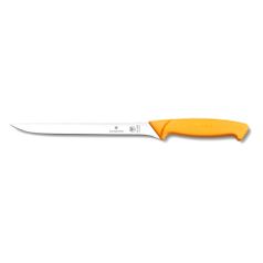 Нож кухонный Victorinox Swibo (5.8449.20) стальной филейный лезв.200мм прямая заточка желтый (1424133)