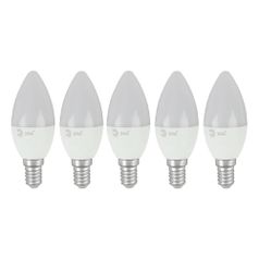 Упаковка ламп LED Эра E14, свеча, 8Вт, 4000К, белый нейтральный, ECO LED B35-8W-840-E14, 5 шт. [б0030019] (1419584)