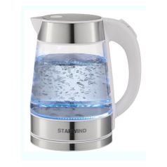 Чайник электрический StarWind SKG2011, 2200Вт, белый и серебристый (1396680)