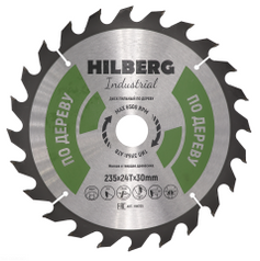 Диск пильный по дереву 235 мм, серия Hilberg Industrial 235*24Т*30 мм. hw235.