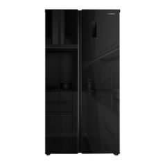 Холодильник Hyundai CS5005FV, двухкамерный, черное стекло (1420414)