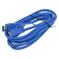 Кабель NINGBO micro USB B (m), USB A(m), 3м, синий (841910)