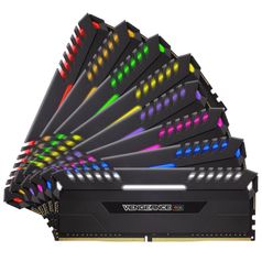 Модуль памяти Corsair Vengeance RGB DDR4 DIMM 2666MHz PC4-21300 CL16 - 64Gb KIT (8x8Gb) CMR64GX4M8A2666C16 (416710)