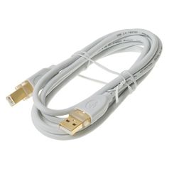 Кабель USB2.0 HAMA USB A(m) - USB B(m), GOLD , 1.8м, белый [00078462] (824168)