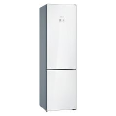 Холодильник BOSCH KGN39LW31R, двухкамерный, белое стекло/серебристый металлик (1103395)