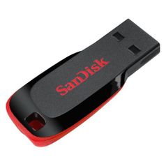 Флешка USB SANDISK Cruzer Blade 64Гб, USB2.0, черный и красный [sdcz50-064g-b35] (787875)