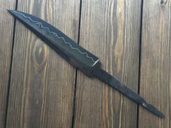 Клинок ручной ковки № 111 из ламинированной дамаской стали для изготовления ножа