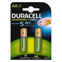 AA Аккумулятор DURACELL Rechargeable HR6-2BL, 2 шт. 2500мAч (584285)