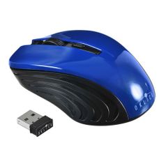 Мышь Oklick 545MW, оптическая, беспроводная, USB, черный и синий [tm-5500 blue] (368630)