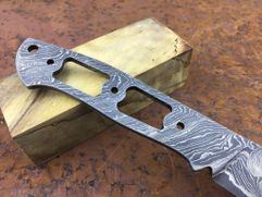 Клинок ручной ковки № 80 из ламинированной дамаской стали для изготовления ножа