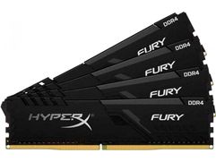 Модуль памяти HyperX Fury Black DDR4 DIMM 2666Mhz PC-21300 CL16 - 64Gb Kit (4x16Gb) HX426C16FB3K4/64 (709794)