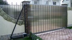 Металлические откатные ворота на дачу, к частному дому - изготовление на заказ + монтаж (162745256)