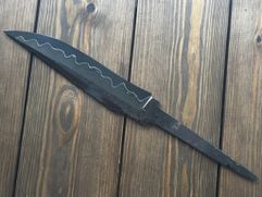 Клинок ручной ковки № 109 из ламинированной дамаской стали для изготовления ножа
