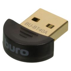Адаптер USB Buro BU-BT40A Bluetooth 4.0+EDR class 1.5 20м черный (341952)