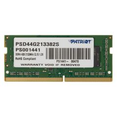 Модуль памяти Patriot PSD44G213382S DDR4 - 4ГБ 2133, SO-DIMM, Ret (1018398)