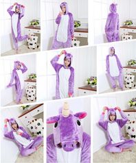 Фиолетовый пони, Единорог, кигуруми комбинезон пижама унисекс