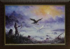 Картина на холсте маслом "Царевна-лебедь" 40 x 60 см. Автор: Бабошкин Александр 
                         (1513)