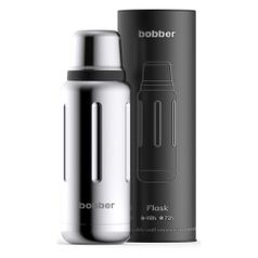 Термос BOBBER Flask-1000, 1л, серебристый/ черный (1406025)