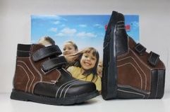 Футмастер (лечебная антивальгусная обувь) Ботинки Сапоги без утепления высокие берцы Галий 700-0022-0022 Коричневый кожа нубук  (4102)