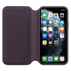 Чехол (флип-кейс) Apple Leather Folio, для Apple iPhone 11 Pro Max, фиолетовый [mx092zm/a] (1179056)