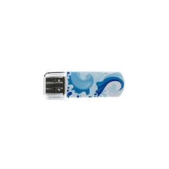 Флешка USB VERBATIM Store n Go Mini Elements Water 8Гб, USB2.0, голубой [98159] (842642)