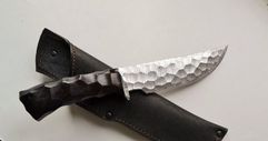 Нож Амур-2 из дамасской стали обработке Камень,  рукоять и...  (741406408)