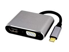 Док-станция Telecom USB Type-C - HDMI / VGA Alum Grey TUC050 (781285)