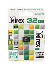 Карта памяти 32Gb - Mirex - Micro Secure Digital HC Class 10 13612-MC10SD32 (311085)