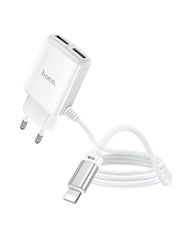 Сетевое зарядное устройство C82A Real Power 2*USB выхода, кабель Apple iPhone Lightning/ Адаптер ЮСБ, Hoco (edf4b7eed84300f62bdf)