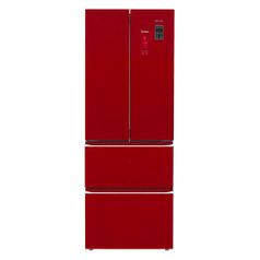 Холодильник TESLER RFD-361I, трехкамерный, красное стекло (1482698)