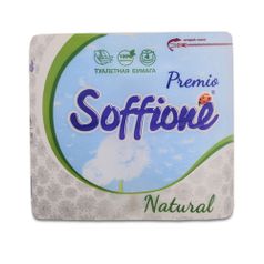 Бумага туалетная SOFFIONE Premio, 3-х слойная, 4шт (1366989)