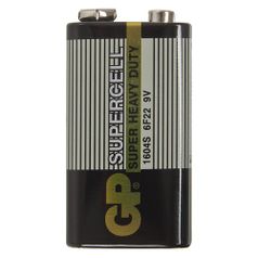 9V Батарейка GP Supercell 1604S 6F22, 1 шт. (618027)