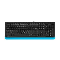 Клавиатура A4TECH Fstyler FK10, USB, черный + синий [fk10 blue] (1147528)