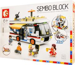Детский развивающий конструктор Дом на колесах Sembo block (13324)