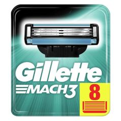 Сменные кассеты для бритья GILLETTE Mach3, 8 шт. [81540660] (362294)
