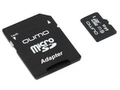Карта памяти 64Gb - Qumo MicroSDXC UHS-I U3 Pro Seria 3.0 QM64GMICSDXC10U3 с адаптером SD (699742)