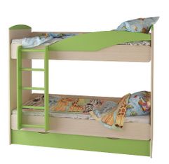 Кровать детская двухъярусная Немо 1900х760х1670 мм с ящиками (10153)