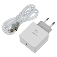 Сетевое зарядное устройство Digma DGPD-18W-WG, USB-C, USB-C, 3A, белый (1079233)
