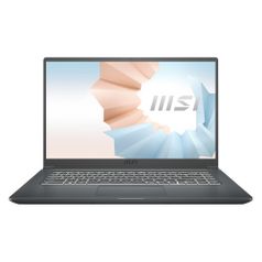 Ноутбук MSI Modern 15 A11SBU-476RU, 15.6", IPS, Intel Core i7 1165G7 2.8ГГц, 8ГБ, 512ГБ SSD, NVIDIA GeForce MX450 - 2048 Мб, Windows 10, 9S7-155266-476, серый (1467667)