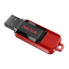 Флешка USB SANDISK Cruzer Switch 64Гб, USB2.0, черный и красный [sdcz52-064g-b35] (795997)