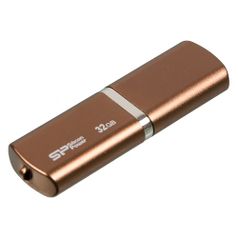 Флешка USB Silicon Power LuxMini 720 32ГБ, USB2.0, коричневый [sp032gbuf2720v1z] (662090)