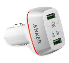 Зарядное устройство Anker PowerDrive+ 2 with Quick Charge 3.0 White A2224H21 (515209)